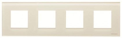 Рамка ABB Zenit 4 места стекло белое N2274СВ