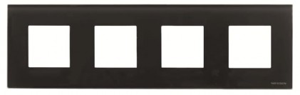 Рамка ABB Zenit 4 места стекло черное N2274СN