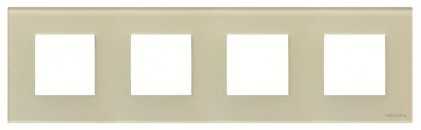 Рамка ABB Zenit 4 места стекло жемчуг N2274СР