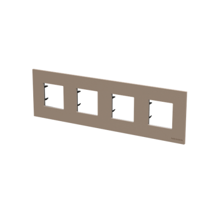 Рамка ABB Zenit 4 места стекло брызги шампанского N2274СН