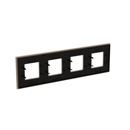 Рамка ABB Zenit 4 места стекло брызги шампанского N2274СН