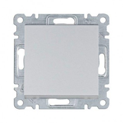 Выключатель HAGER LUMINA одноклавишный 1-полюсный 10А/250В серебряный
