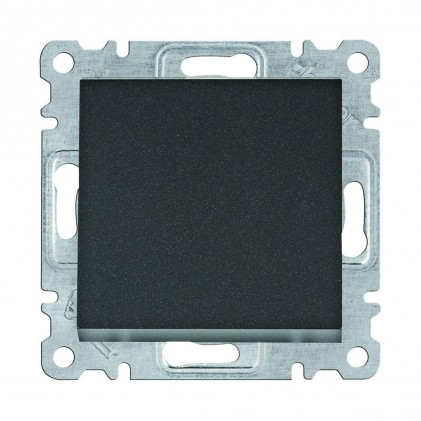 Выключатель HAGER LUMINA одноклавишный универсальный 10А/250В черный