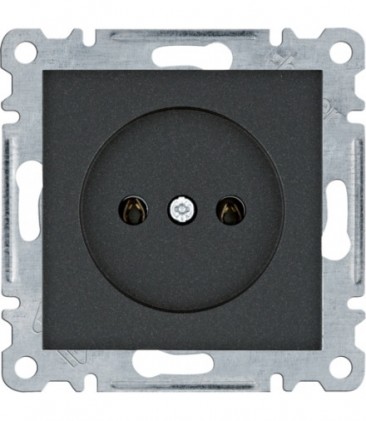 Розетка HAGER LUMINA без заземления 16А/250В IP20 черная