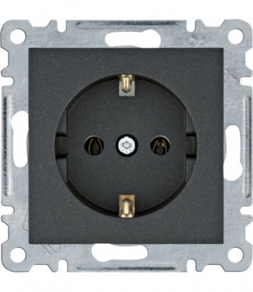 Розетка HAGER LUMINA с заземлением 16А/250В IP20 черная