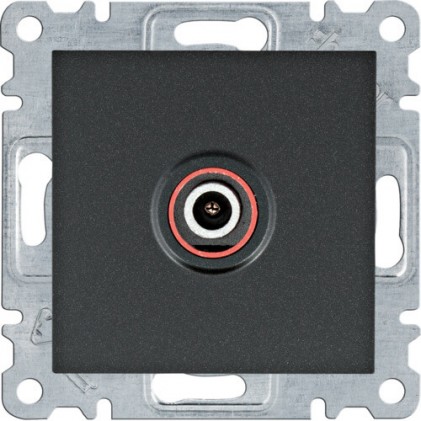 Розетка ТВ HAGER LUMINA черная