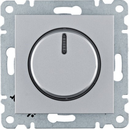 Диммер (светорегулятор) HAGER LUMINA поворотный серебряный