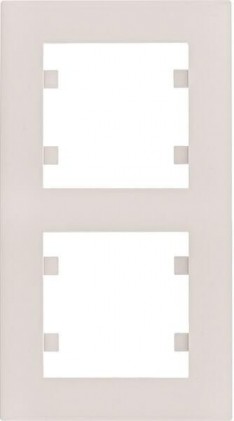 Рамка HAGER LUMINA-Intens вертикальная двухместная белая