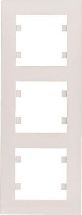 Рамка HAGER LUMINA-Intens вертикальная трехместная белая