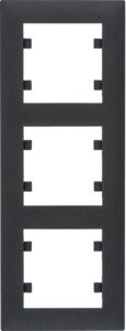 Рамка HAGER LUMINA-Intens вертикальная трехместная черная
