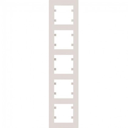 Рамка HAGER LUMINA-Intens вертикальная пятиместная белая