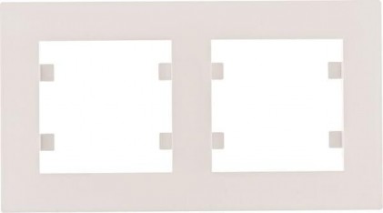 Рамка HAGER LUMINA-Intens горизонтальная двухместная белая
