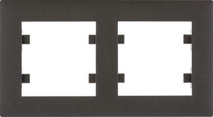 Рамка HAGER LUMINA-Intens горизонтальная двухместная черная