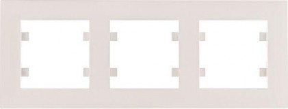 Рамка HAGER LUMINA-Intens горизонтальная трехместная белая