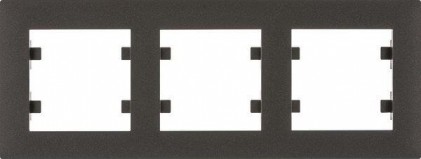 Рамка HAGER LUMINA-Intens горизонтальная трехместная черная