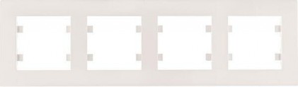 Рамка HAGER LUMINA-Intens горизонтальная четырехместная белая