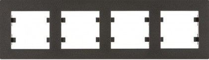 Рамка HAGER LUMINA-Intens горизонтальная четырехместная черная