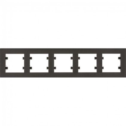 Рамка HAGER LUMINA-Intens горизонтальная пятиместная черная