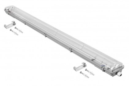 Светильник DELUX LED PC7 SLIM 2*600 G13 IP65 светодиодный влагозащищенный без ламп