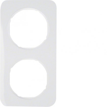 Рамка двойная HAGER-BERKER полярная белизна R.1