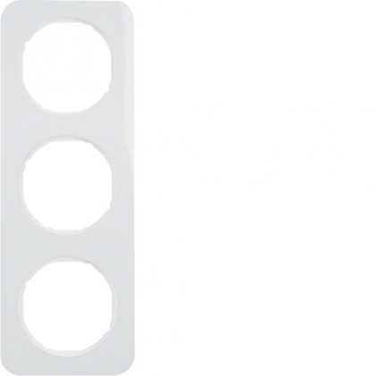 Рамка тройная HAGER-BERKER полярная белизна R.1