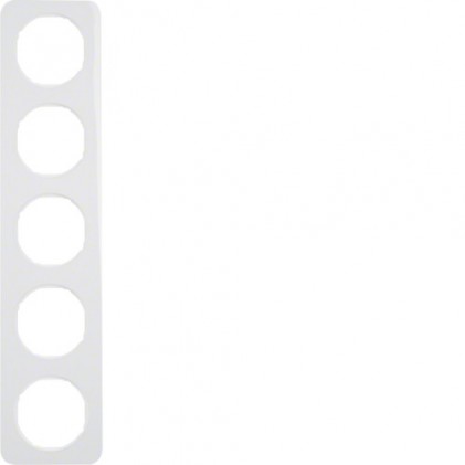 Рамка п'ятимісна HAGER-BERKER полярна білизна R.1