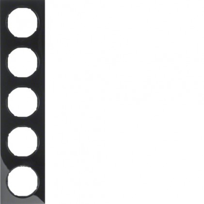 Рамка пятиместная HAGER-BERKER черная R.3