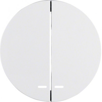 Клавиша двойная HAGER-BERKER с линзой полярная белизна R.x