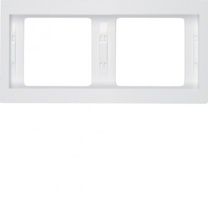 Рамка двойная горизонтальная HAGER-BERKER полярная белизна К.1