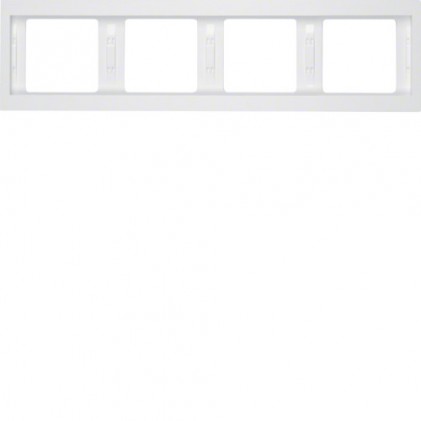 Рамка четверна горизонтальна HAGER-BERKER полярна білизна К.1