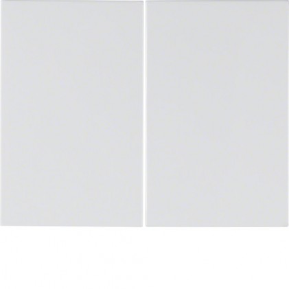 Клавіша подвійна HAGER-BERKER полярна білизна К.1