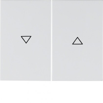 Клавіша подвійна HAGER-BERKER зі знаком "Стрілка" полярна білизна К.1