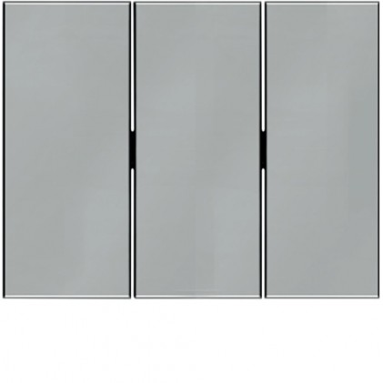 Клавиша тройная HAGER-BERKER нержавеющая сталь К.5