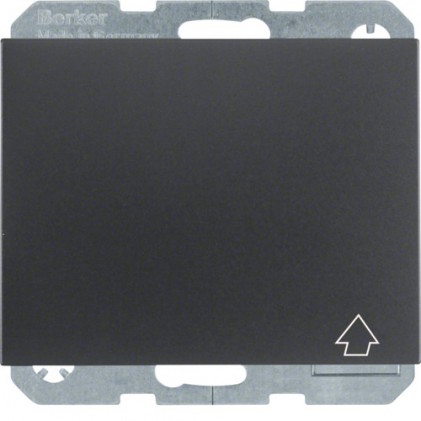 Розетка с з/к HAGER-BERKER с крышкой и защитой контактов 16А/250В IP44 антрацит К.1