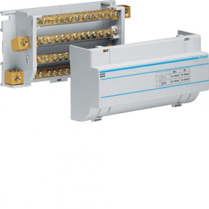 Блок розгалужуючий Hager In=160A 4п 9.5мод. вхід 4х50 вихід 3х35 +8х16мм2