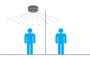 Датчик движения HAGER ультразвуковой IP-54 10А 360° белый EE883