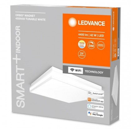 Светильник OSRAM LEDVANCE SMART+ WIFI ORBIS MAGNET 450X450мм белый