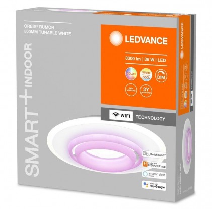 Светильник OSRAM LEDVANCE SMART+ WIFI ORBIS RUMOR 500мм ССТ+RGB белый