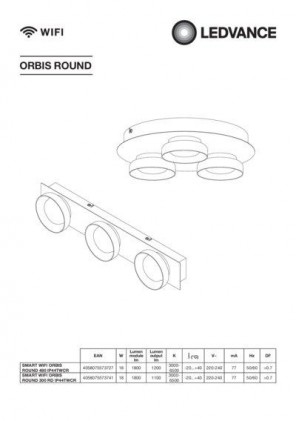 Світильник OSRAM LEDVANCE Outdoor SMART+ WIFI ORBIS ROUND 300RD IP44