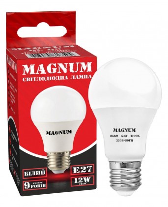 Led лампа MAGNUM BL60 220B 12W 4100K E27 светодиодная