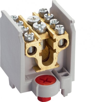 Клема Hager 1-полюсна 4 відводи переріз до 16/25мм2