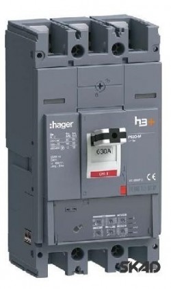 Силовой автоматический выключатель HAGER HMW630JR h3+ P630 In=630A 3п 50kA LSI