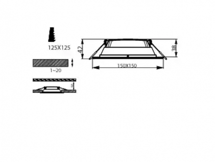 LED панель PHILIPS DN027B G3 LED9 9W/NW L125 світлодіодна