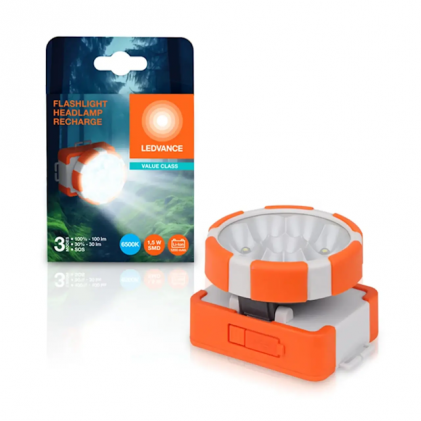 Фонарь налобный Ledvance Flashlight Headlamp Camping Light 1.5W 6500K