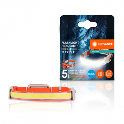 Ліхтар налобний Ledvance Flashlight Headlamp Cob Head Light 3W 6500K