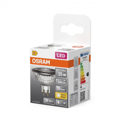 Led лампа OSRAM LED Star MR16 35 3.4W/827 36&deg; 12V GU5.3 светодиодная