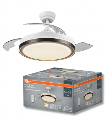 Світильник з вентилятором OSRAM Ceiling Fan Retractable 66W 3000-6500К з пультом керування