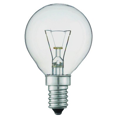 Лампа PHILIPS P45 40W Е14 шар прозорий