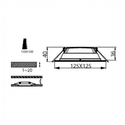 LED панель PHILIPS DN027B G3 LED6 6W/NW L100 світлодіодна