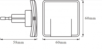 Ночник-розетка OSRAM Lunetta Slim 0.3 Вт